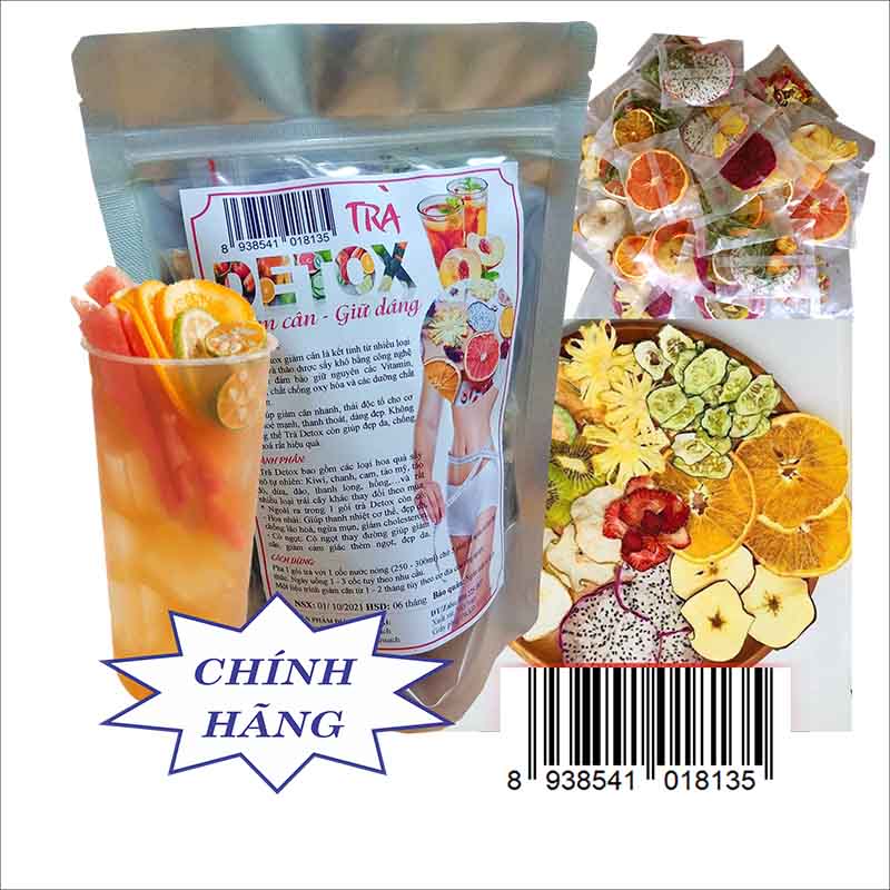 30 gói Trà Detox Hoa Quả Sấy (giảm cân, đẹp da, thanh lọc cơ thể)