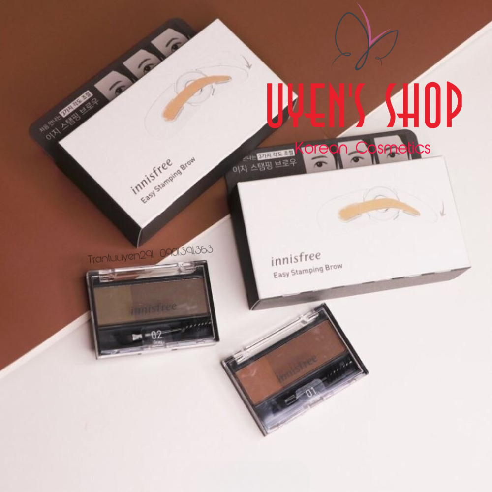 Khuôn tạo dáng chân mày innisfree easy stamping brow