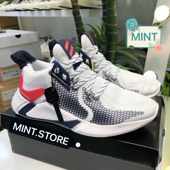 Giày thể thao sneaker alphabounce 2020 trắng phối đỏ