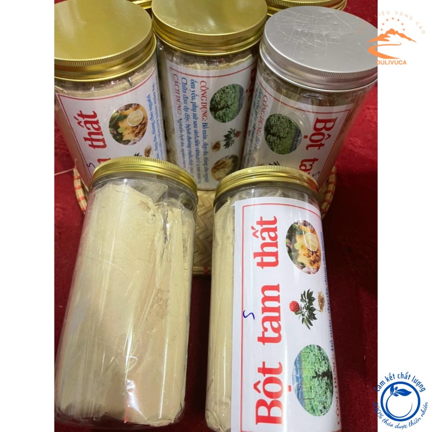 Bột Tam thất bắc khô nguyên chất, Bột Tam thất Hà Giang chuẩn nghiền từ những củ tam thất nhiều năm tuổi, hàng tuyển
