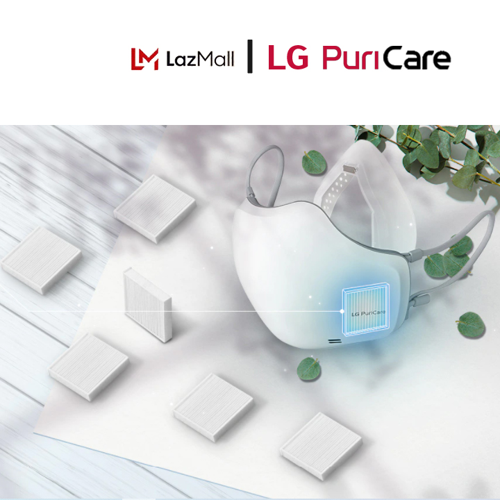 Tấm lọc HEPA - Tấm lọc thay thế cho khẩu trang LG Puricare Mask thế hệ 2 PFDSHC02 Chính Hãng