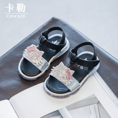 Sandal bé gái size 21-30 kitty đèn led cao cấp