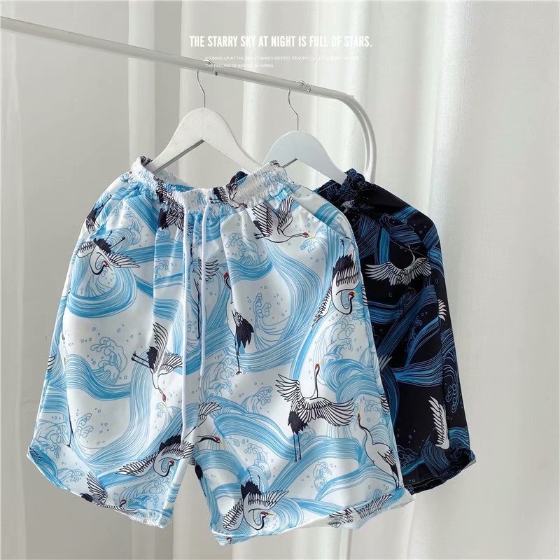 Hot seller Hawaiian beach pants summer flower shorts men s loose large