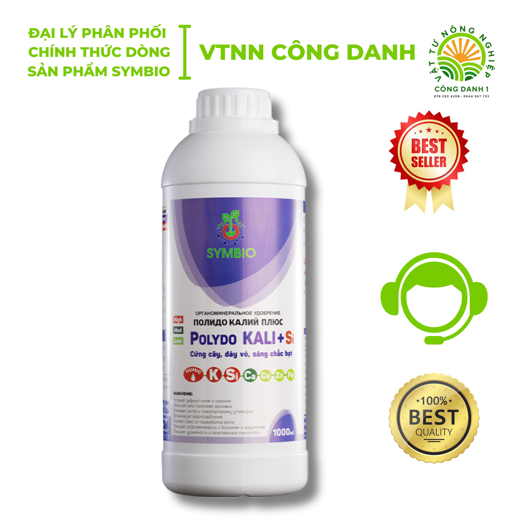 Poly. kali+si - phân bón sáng chắc hạt, dày múi, đặc ruột, cứng cây. chai 1lít