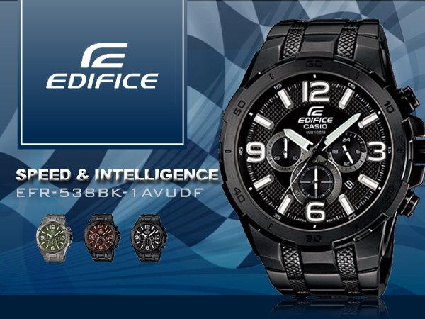 Đồng hồ nam casio edifice ef-538bk - 1av series sport new.
