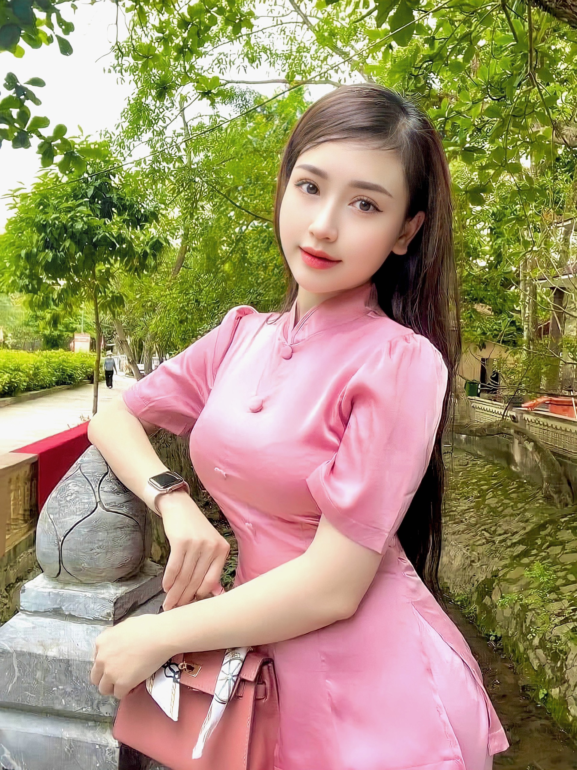 Set đồ đi chùa thêu chất vải lụa cao cấp l11