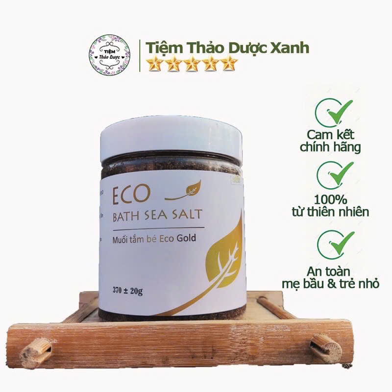 Muối tắm bé ECO GOLD, Muối tắm cho bé Sinh Dược Eco Gold 370g, muối tắm bé thảo dược ECO GOLD