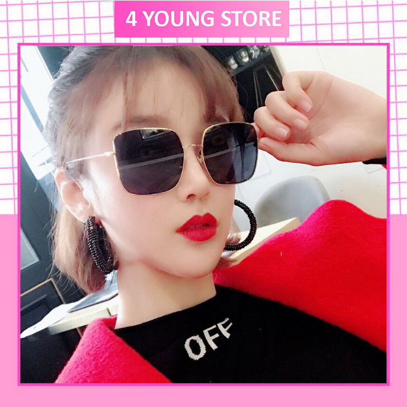 Kính thời trang mắt vuông nhiều màu trẻ trung thời trang Châu Âu hot - Kính mát nữ 009