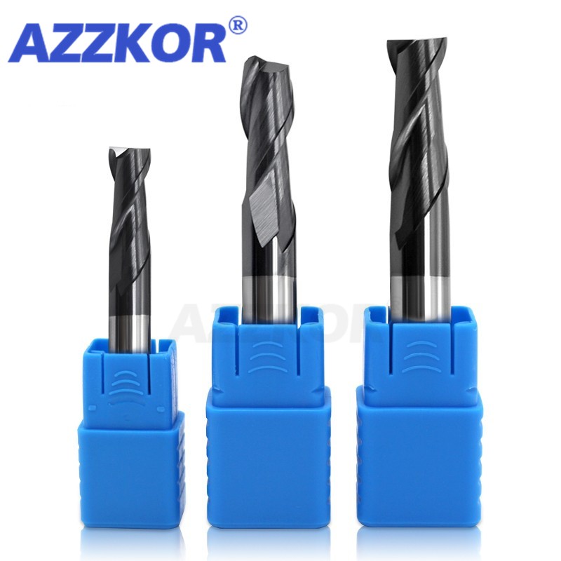 Máy cắt phay Lớp phủ hợp kim Vonfram Công cụ thép Máy Cnc 2 Lưỡi cắt cuối Máy phay Đầu Máy cắt Phay Bộ dụng cụ Máy phay