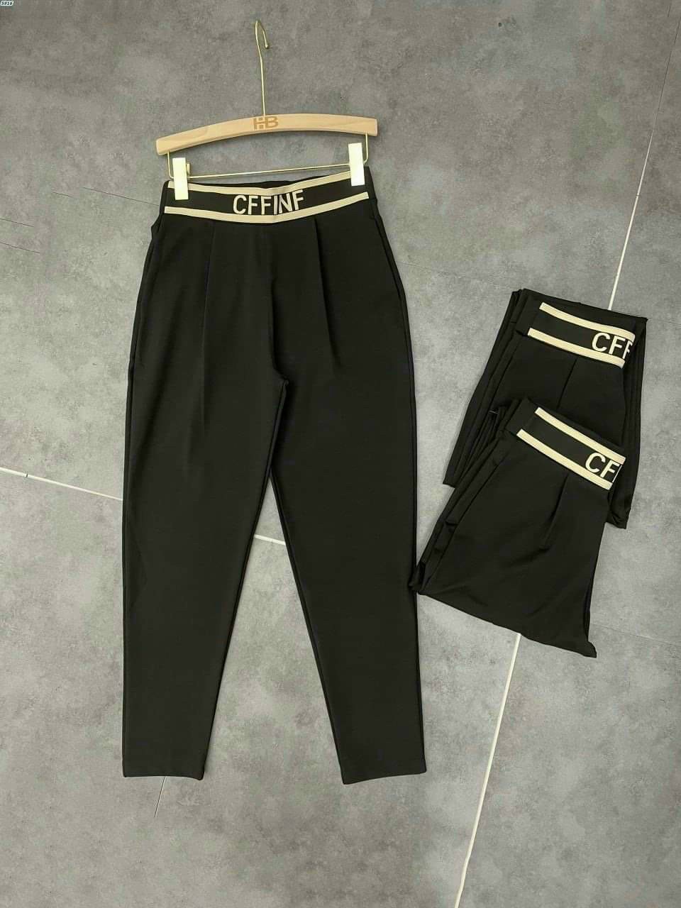 Quần baggy nữ cạp chun chữ lưng cao, Quần vải công sở nữ chất Umi cao cấp co dãn 4 chiều