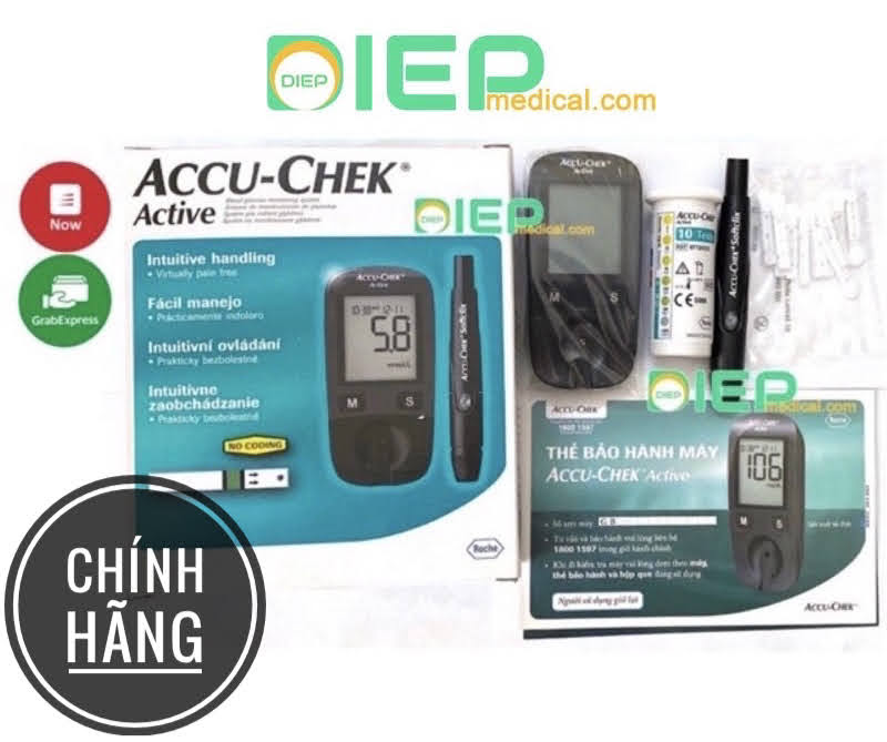 ✅ accu - chek active - máy thử đường huyết chính hãng accu-chek đức