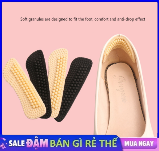 [HCM]Miếng lót gót giày silicon êm chống đau chân có keo dán mặt sau