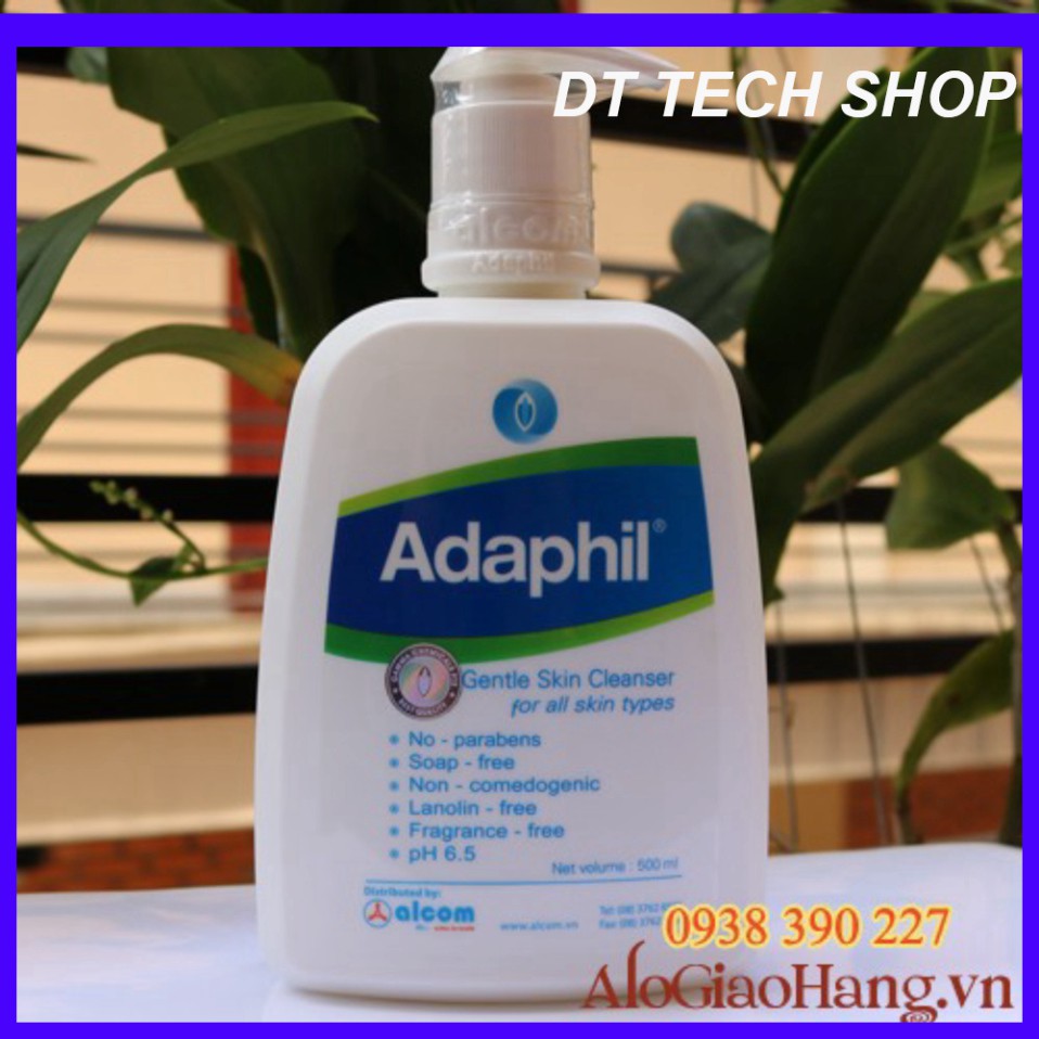 Adaphil 500ml Sữa rửa mặt, tắm rửa chuyên dụng cho trẻ em và người lớn