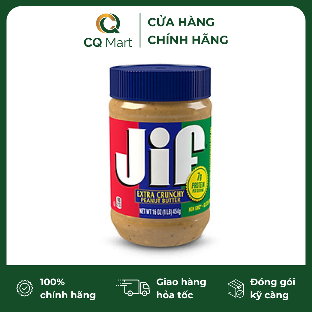 Bơ đậu phộng hạt JIF 454g