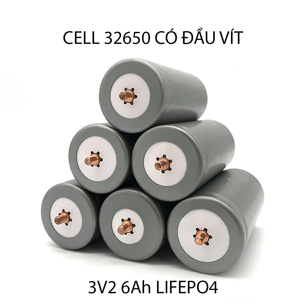 Pin Lithium sắt photphat LifePO4 32650. Dung lượng 5500mAh. Pin đầu vít tiện dụng không cần máy hàn cell.