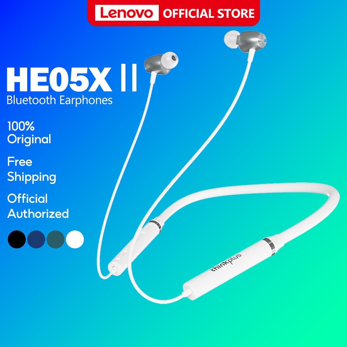 Tai Nghe Bluetooth Lenovo HE05X HE05 Pro thể thao 5.0 không thấm nước IPX5 TWS nhét tai Không Dây Chất Âm Êm Lương Pin Tốt nhét tai chụp tai có micro ko dây