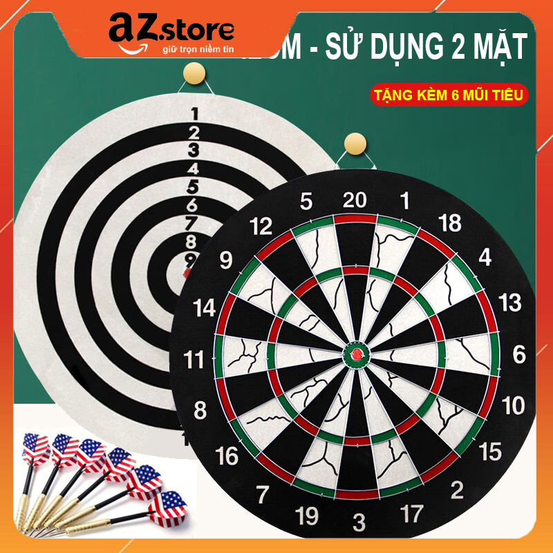 Bảng Phóng Phi Tiêu 2 mặt 42cm + 6 cờ anh mỹ