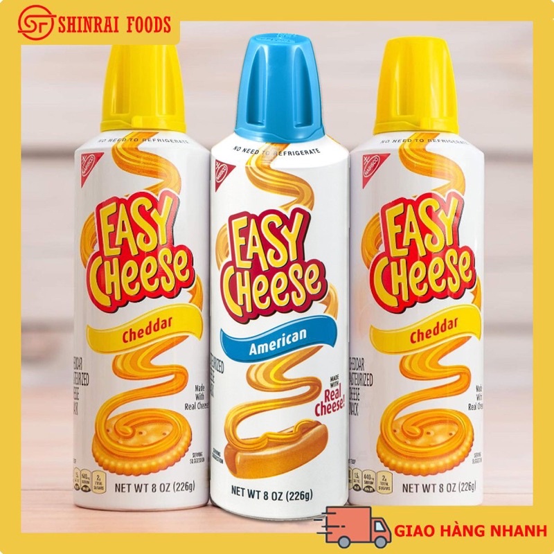 Chai xịt phô mai easy cheese mỹ 226 gram