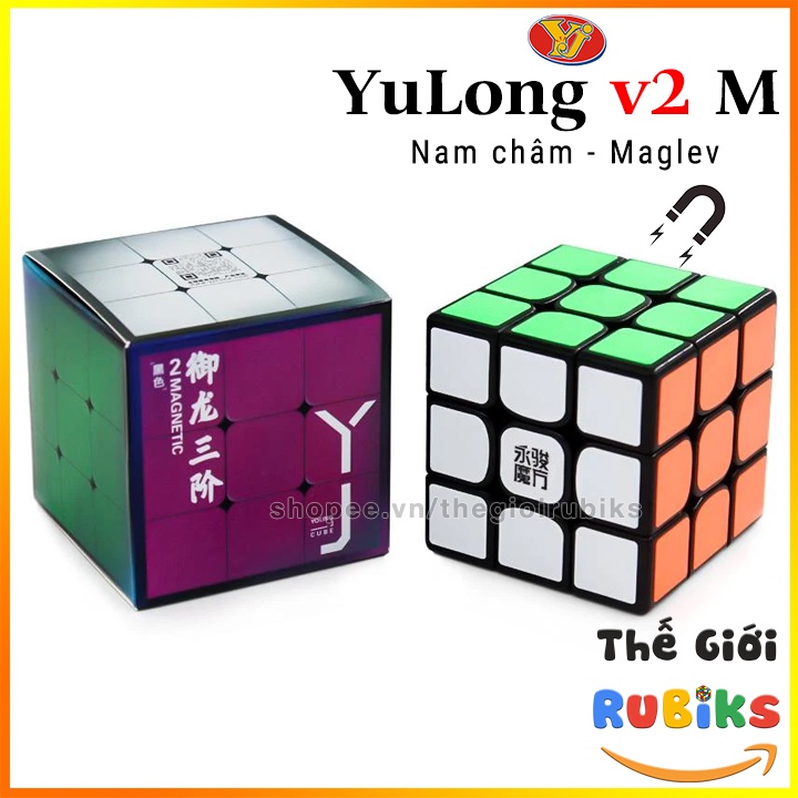 Rubik yj yulong v2 m 3x3 magnetic 3x3x3 có nam châm yongjun yulong v2m