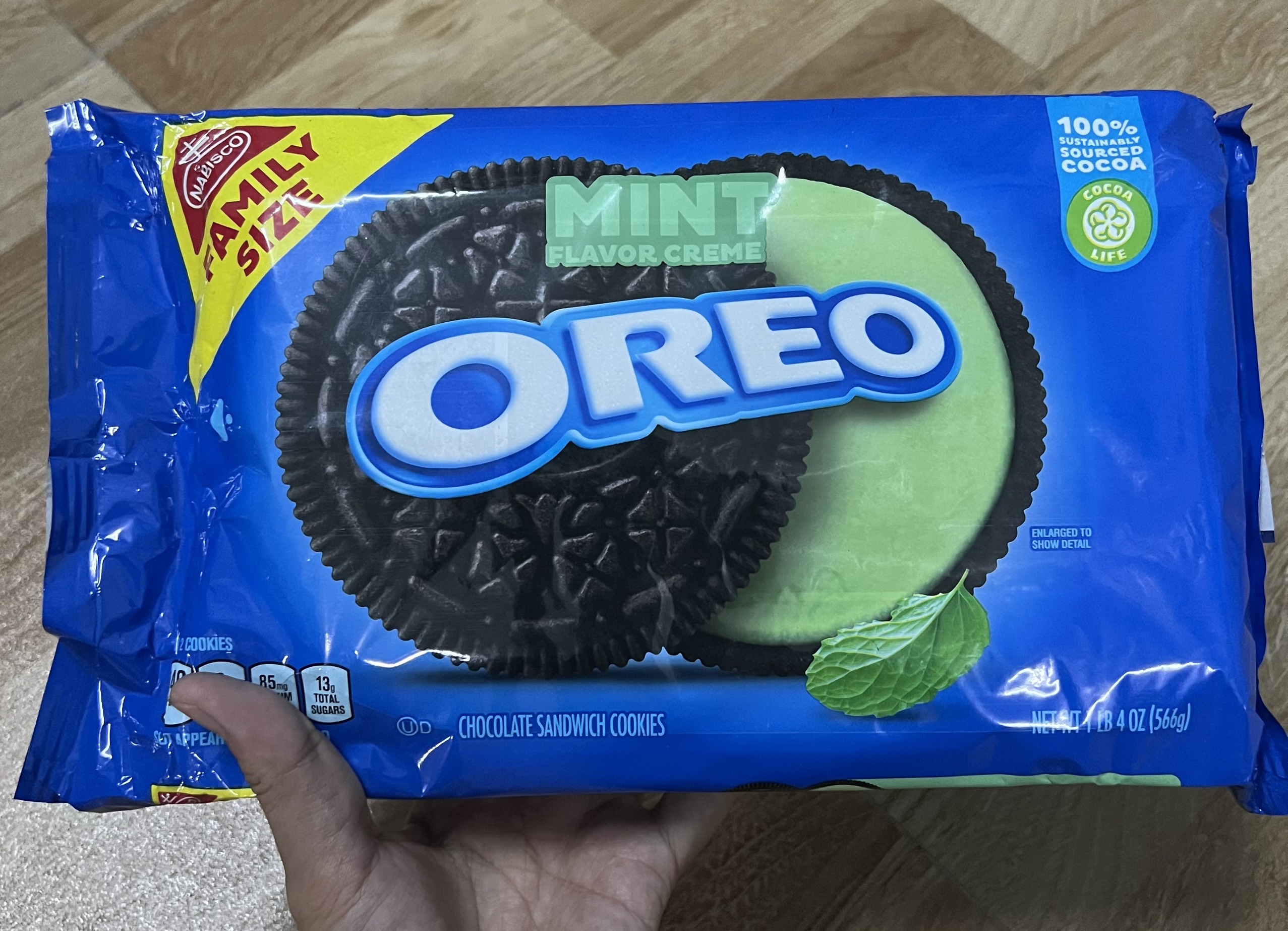 Bánh Oreo Mint Cream Cookies socola