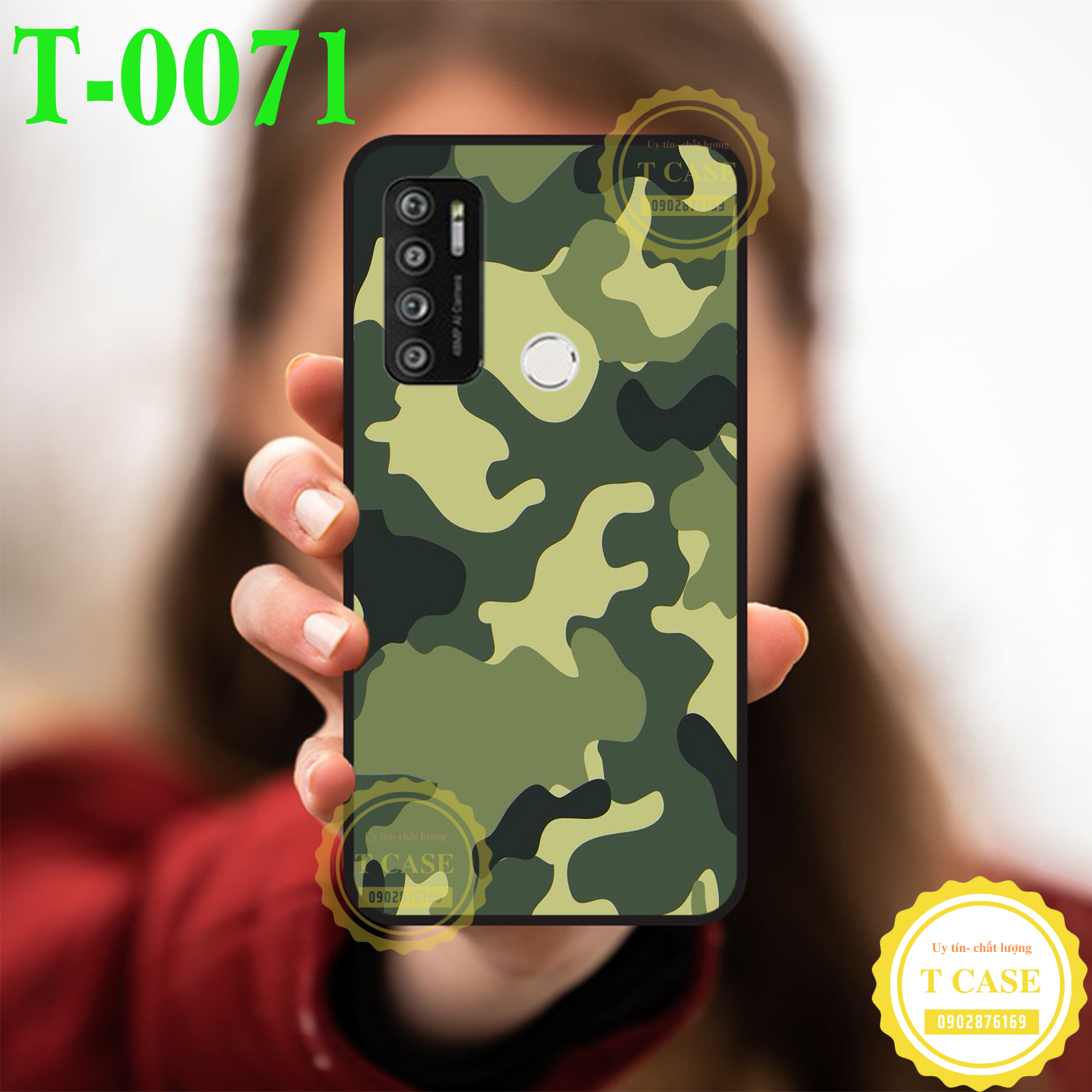 [HCM]Ốp lưng Vsmart Live 4 - TPU dẻo đen in hình Rằn Ri Quân đội (Camo)