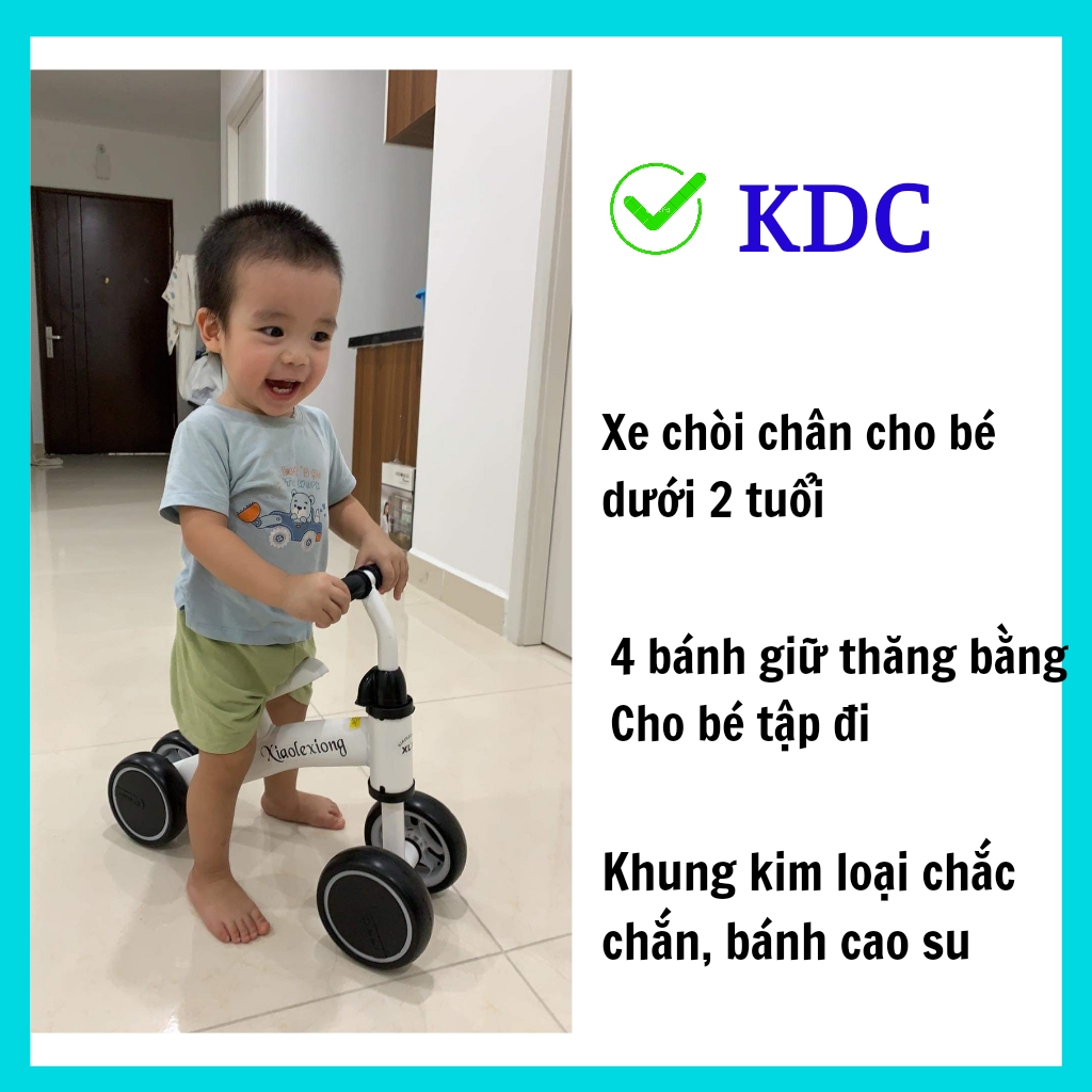 Xe chòi chân 4 bánh KDR Tăng Cường Vận Động Tập Đi Thăng Bằng Cho Bé từ 1 đến 2 tuổi