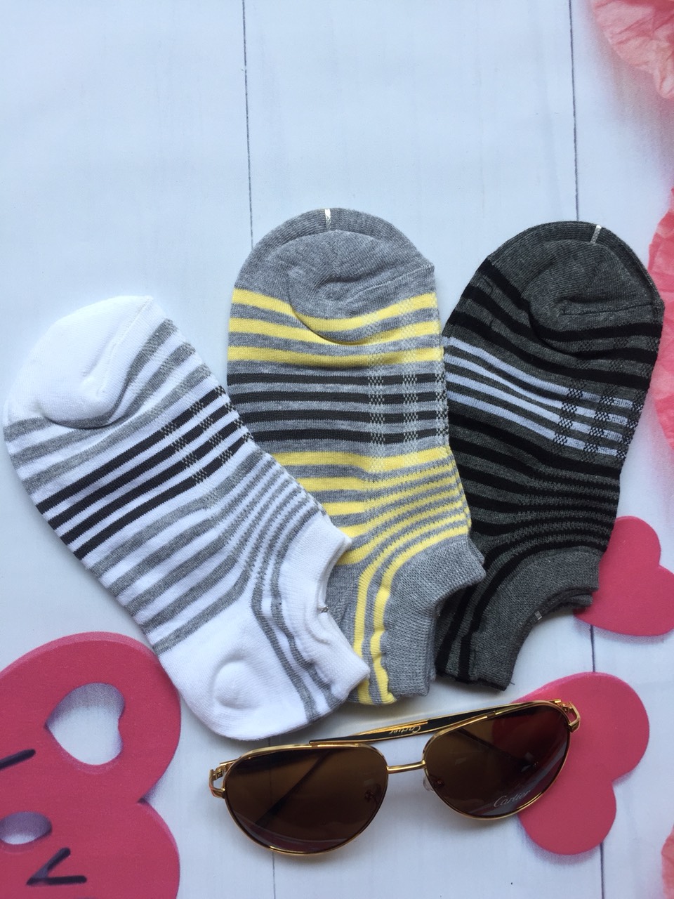 Combo 3 đôi tất nữ cao cấp - 100% cotton - kháng khuẩn, khử mùi
