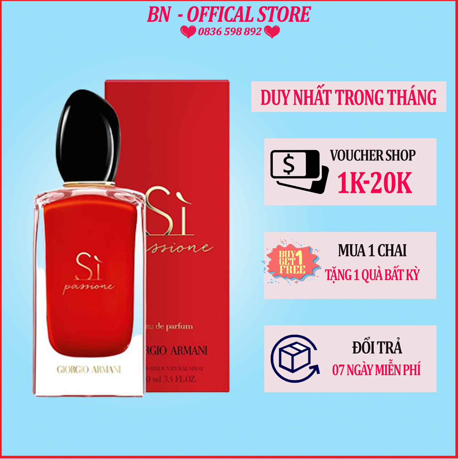 Nước hoa nữ sì đỏ 100ml hương thơm ngọt ngào
