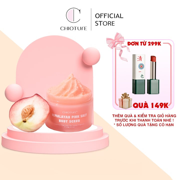 Tẩy da chết, tẩy tế bào chết Chioture, tẩy da chết toàn thân muối hồng Chioture Himalayan Pink Salt Body Scrub an toàn cho mọi loại da