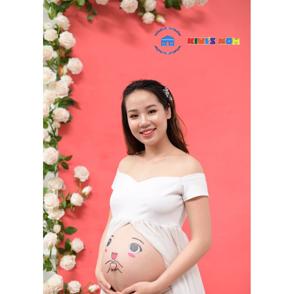 Hình dán bụng bầu dễ thương