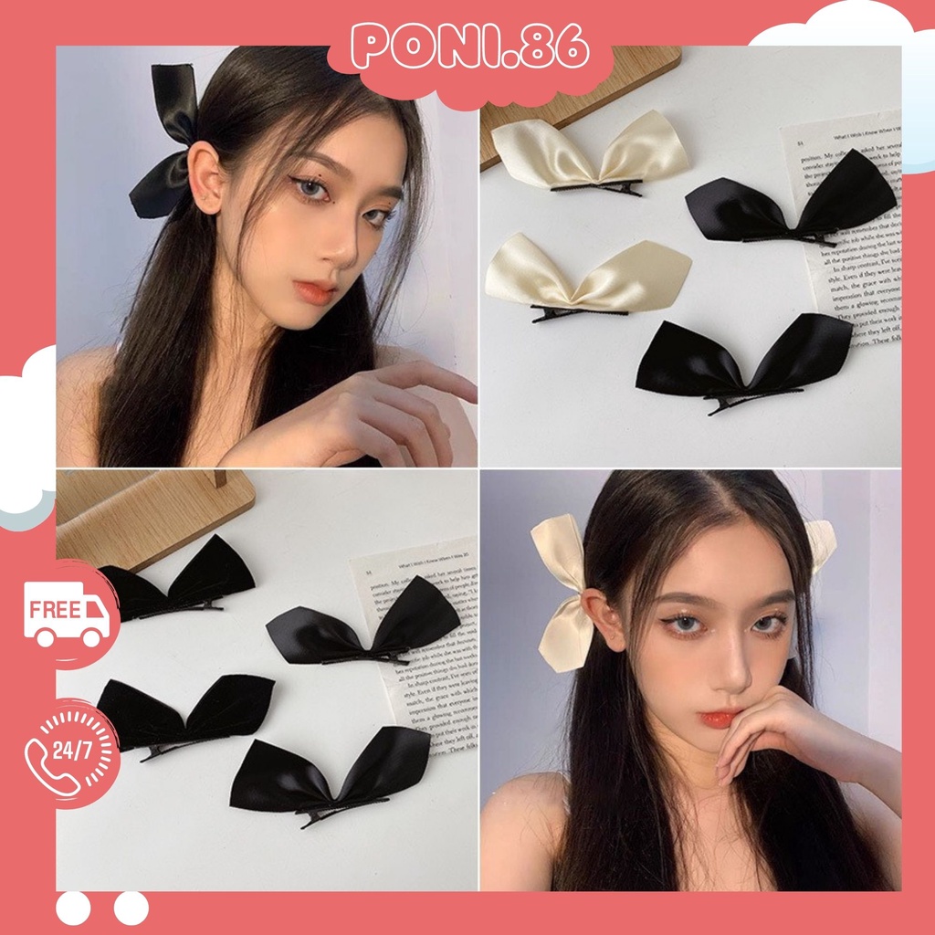 Kẹp tóc jisoo hình nơ dễ thương FREESHIP kẹp tóc phong cách Hàn Quốc đơn giản