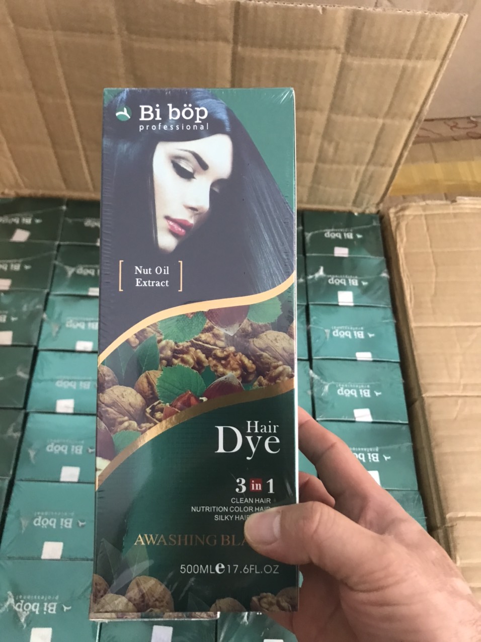 Dầu gội phủ bạc bi bop nhật bản 500ml - nhuộm đen