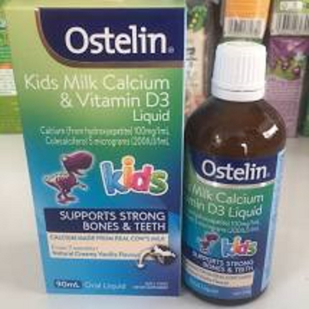 Ostelin Kids Milk Calcium & Vitamin D3 Liquid - Canxi và Vitamin D3 dạng nước của Ostelin cho bé từ 7 tháng đến 13 tuổi 5.0