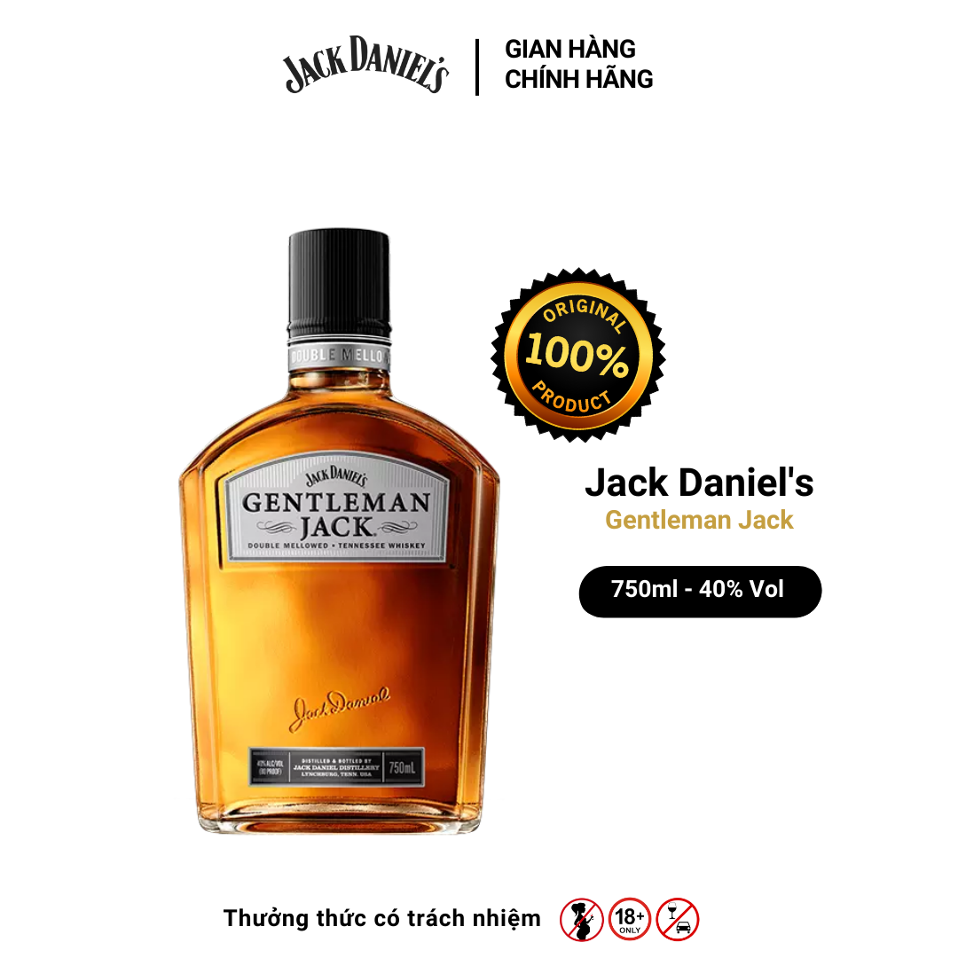 Rượu Whiskey Jack Daniel's GENTLEMAN JACK Nồng Độ Alc 40% 750ml