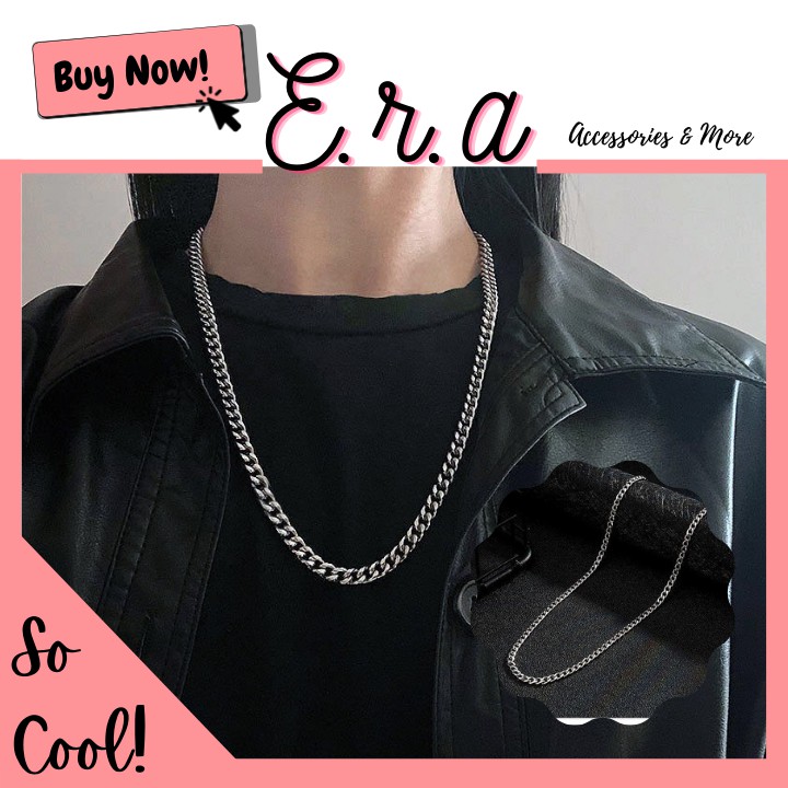 Dây chuyền nam/ nữ erashop 076974 - dây chuyền dây xích cá tính, cool ngầu, cực chất, rẻ đẹp