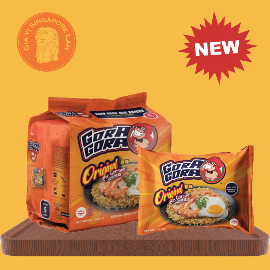 [HSD/EXP:15/9/26] Gora Gora-Mie Goreng instant noodles Original Singapore/ Mì trộn Gora Gora vị Nguyên bản 67g