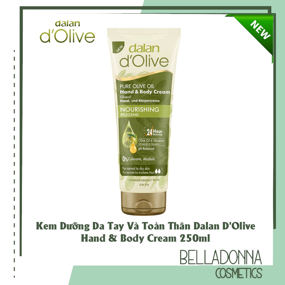 [HCM] Kem Dưỡng Da Tay Và Toàn Thân Dalan DOlive Hand & Body Cream 250ml