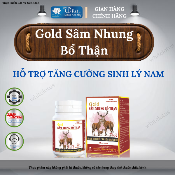  Combo 3 hộp: Gold Sâm Nhung Bổ Thận TW3 - Viên uống hỗ trợ tăng cường sinh lý nam giới 