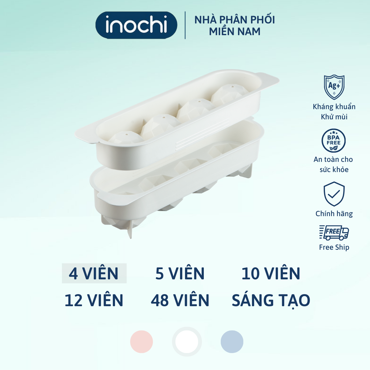 Khay đá tròn Kari 4 viên phù hợp uống whisky, cocktail