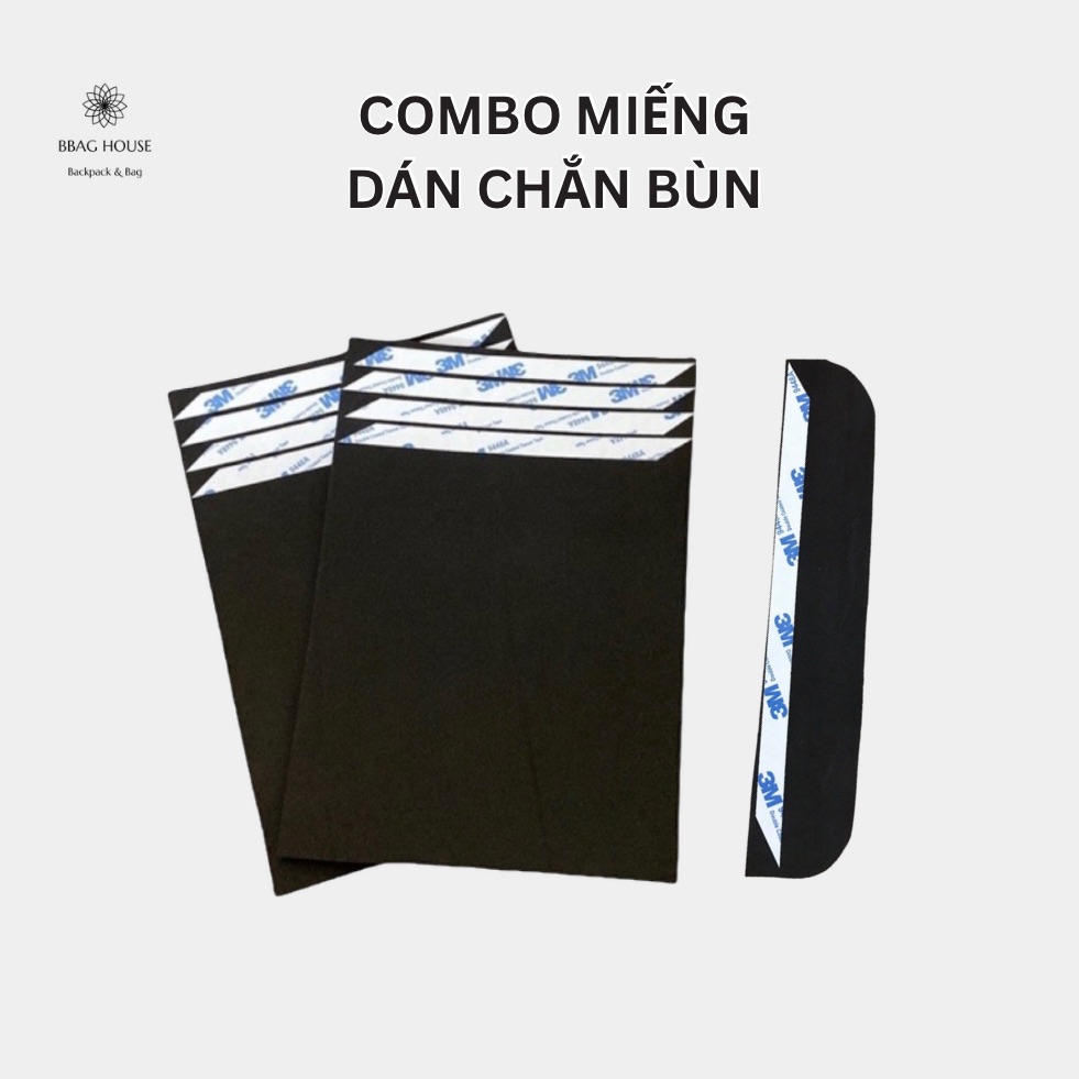 Combo miếng dán chắn bùn cổ pô và trước sau xe (loại keo 3M nhân đôi keo dán)