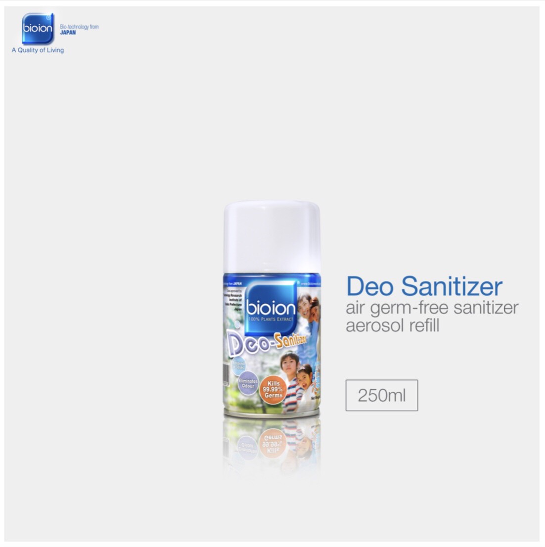 Bình xịt bioion air sanitizer aerosol refill-250ml khử khuẩn, khử mùi