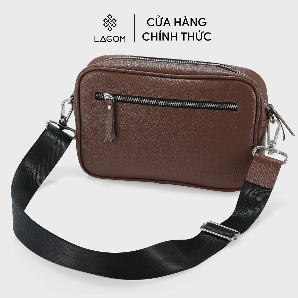 Túi nam đeo chéo lagom da thật - messenger bag - size s