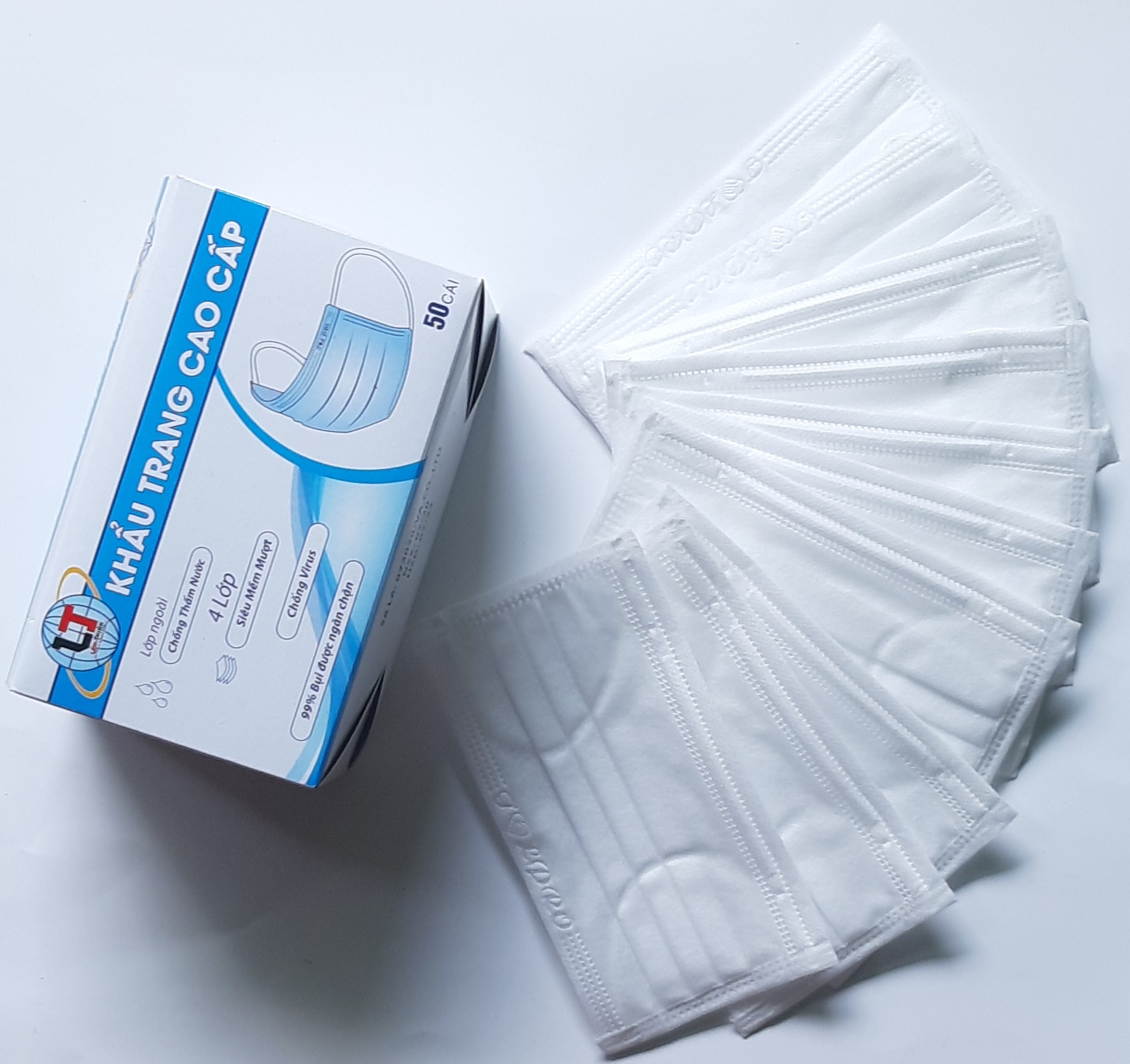 Khẩu Trang Y Tế 4 Lớp LÂM THỊNH ngăn ngừa vi khuẩn, 99% ngăn chặn bụi Chống Virus 50 cái hộp