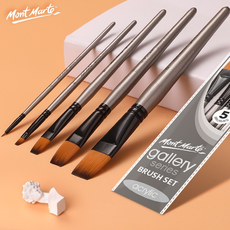 Bộ 5 cọ acrylic mont marte - gallery series brush set acrylic 5pce - bmhs0016