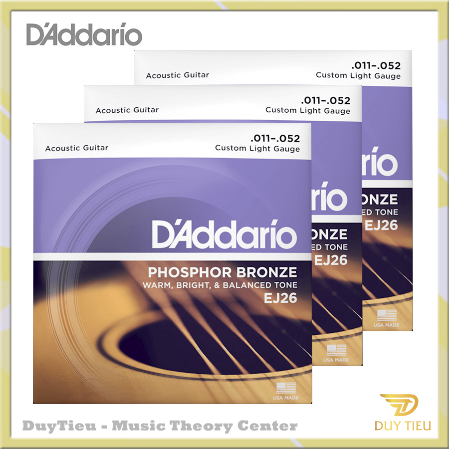 D'addario EJ26 - Custom Light Acoustic Guitar Strings - DuytieuGuitar DT020