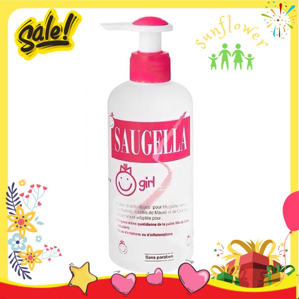 Dung dịch vệ sinh bé gái Saugela girl 200ml - Shop Sunflower