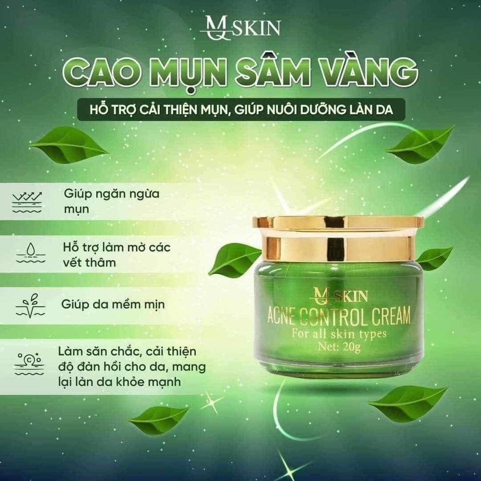 Kem cao mụn sâm vàng mqskin 20g