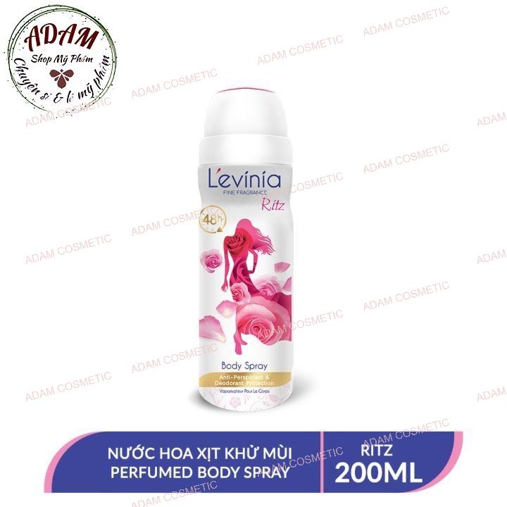 Xịt khử mùi toàn thân Levinia 200ml - Màu Hồng Ritz (L'evinia)
