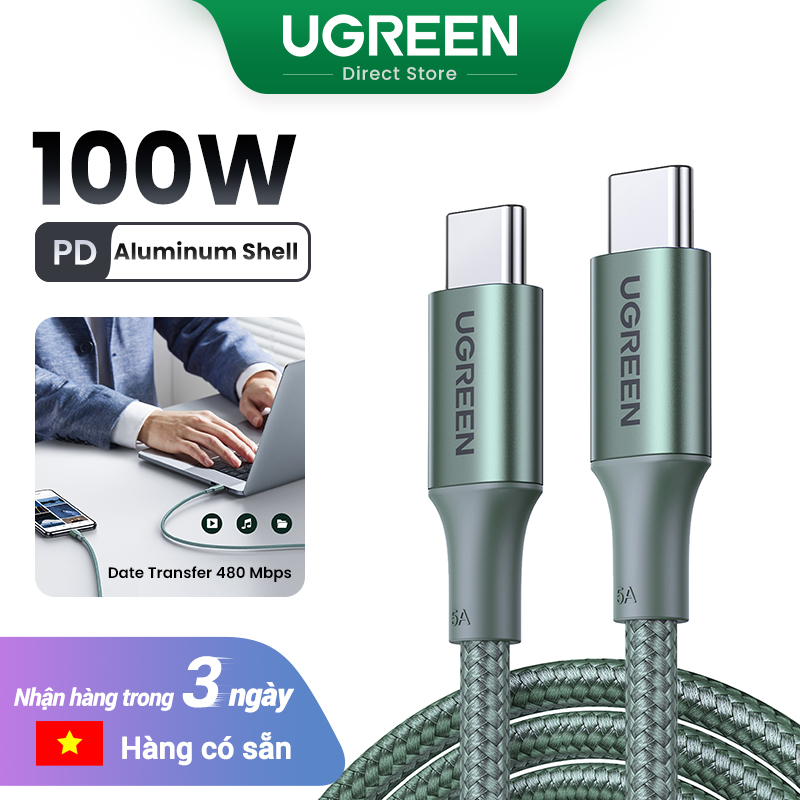 UGREEN 100W Cable USB C to Type C 480Mbps Tansfer Rate Fast Charging Cable