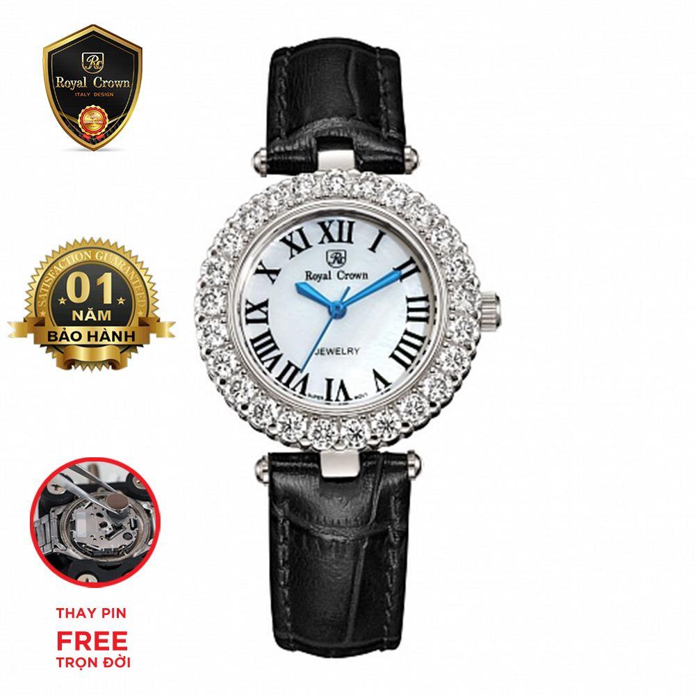 Đồng hồ nữ chính hãng Royal Crown Italy 6305 dây da